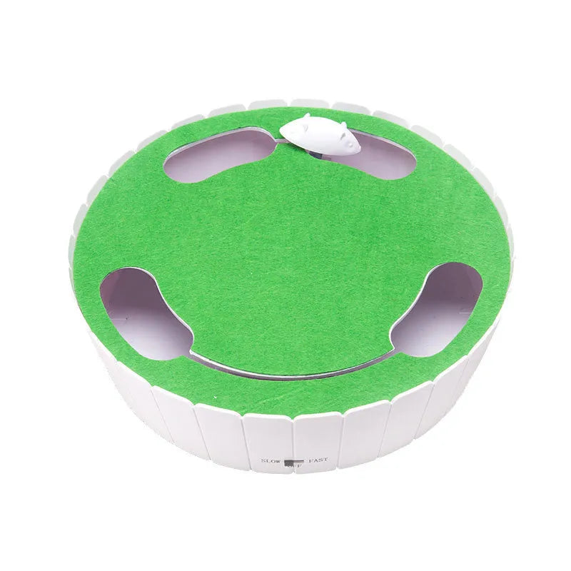 Automatic rotating mouse cat teaser toy, 26cm diameter, with remote control and two speed settings