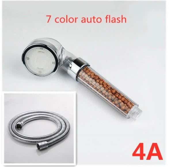 Color Changing LED Shower Head with temperature sensor and high pressure