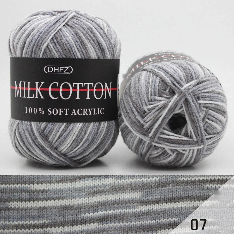 Vibrant multi-color jacquard knitting yarn for cosy handmade creations