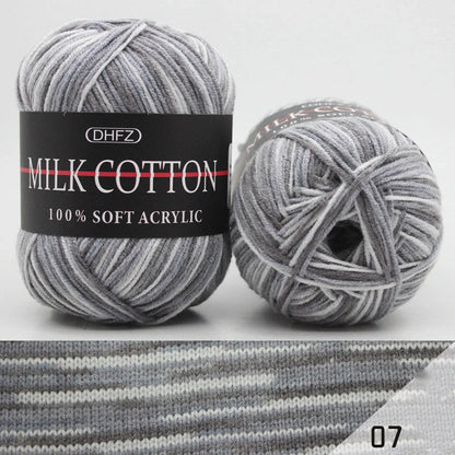 Vibrant multi-color jacquard knitting yarn for cosy handmade creations