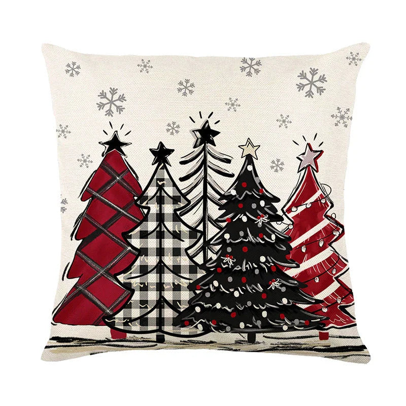 Festive Christmas cushion cover with vibrant holiday-themed design, perfect for adding cozy, seasonal charm to any home.