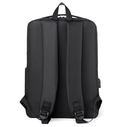 Waterproof Oxford cloth business backpack with curved belt system in solid colour design