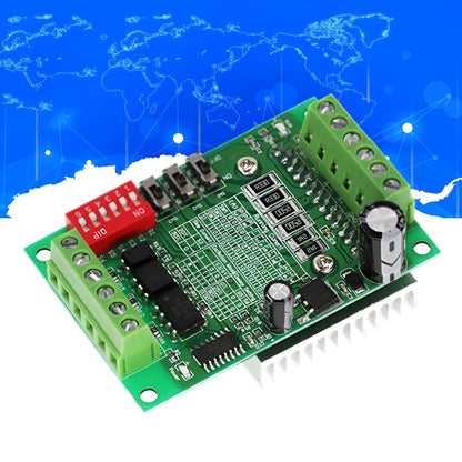 TB6560 3A stepper motor driver module on a green PCB with a large heatsink.