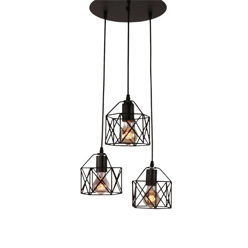 American country style decorative LED string lights with iron shade measuring 150x140mm