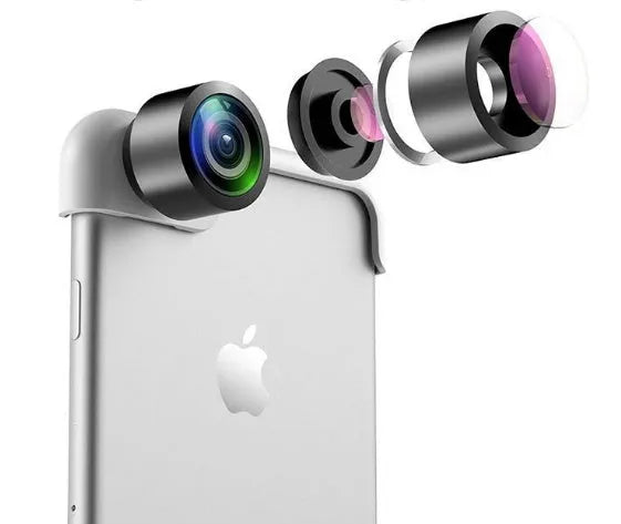 360-degree rotating panoramic camera lens attachment for compatible Apple iPhone models