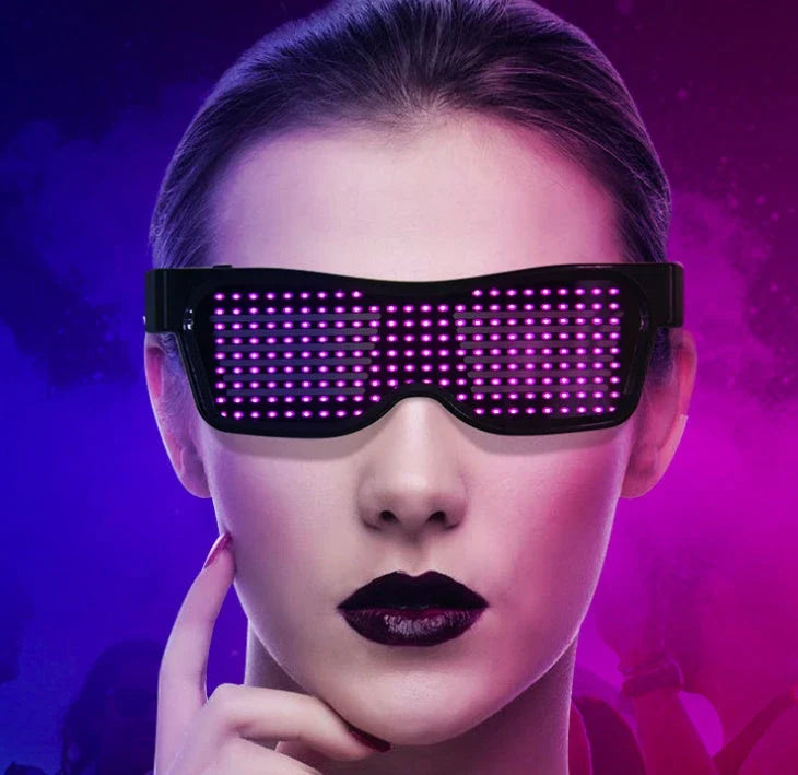 Multicolor LED Glasses with dynamic flashing lights, perfect for parties and events