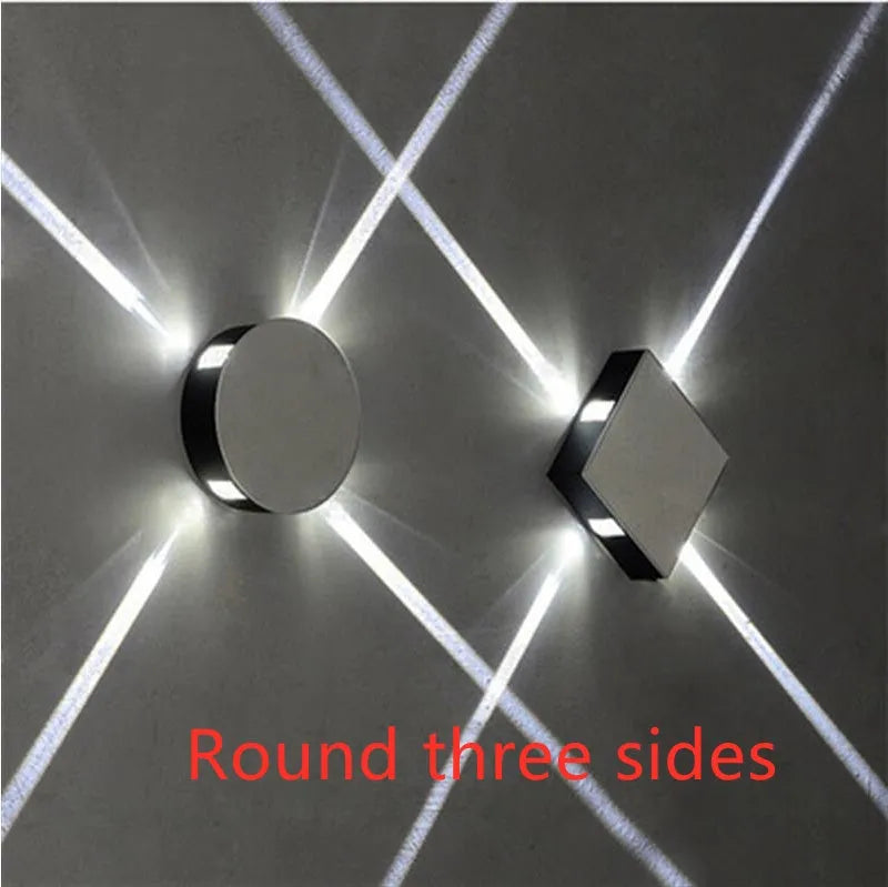 Modern square and round LED aluminium wall light with contemporary Chinese style design