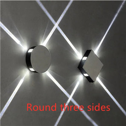 Modern square and round LED aluminium wall light with contemporary Chinese style design