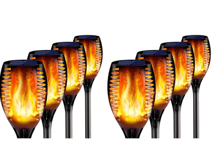 Solar flickering tiki torch light, 120cm height, IP65 outdoor garden spotlight with 12-51 LEDs