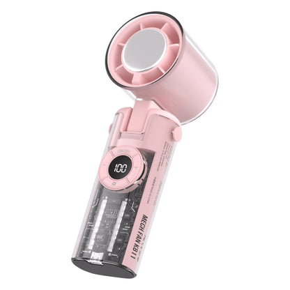 Personality Ice Compress Small Handheld Fan in black, pink, purple or white with ice pack slot and flashlight