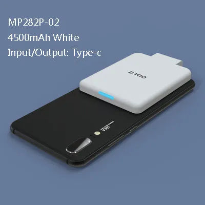 MP282P back clip battery in five colour options showing 90mm x 61mm dimensions