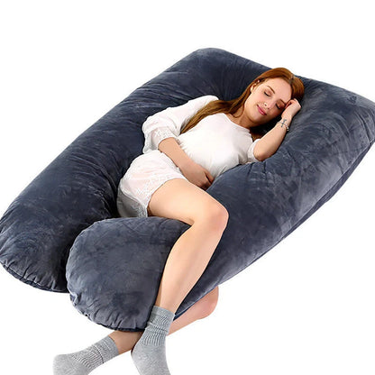 Comfort U-Shape Pregnancy Pillow with removable pure cotton cover for expectant mothers