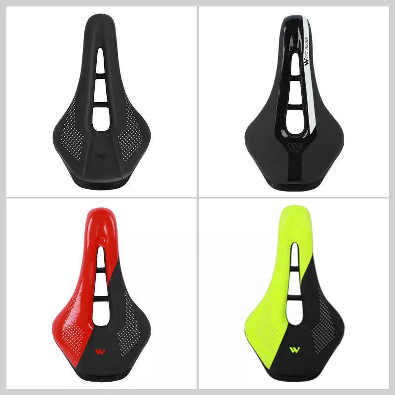 Universal bicycle seat with hollow design for mountain and road bikes