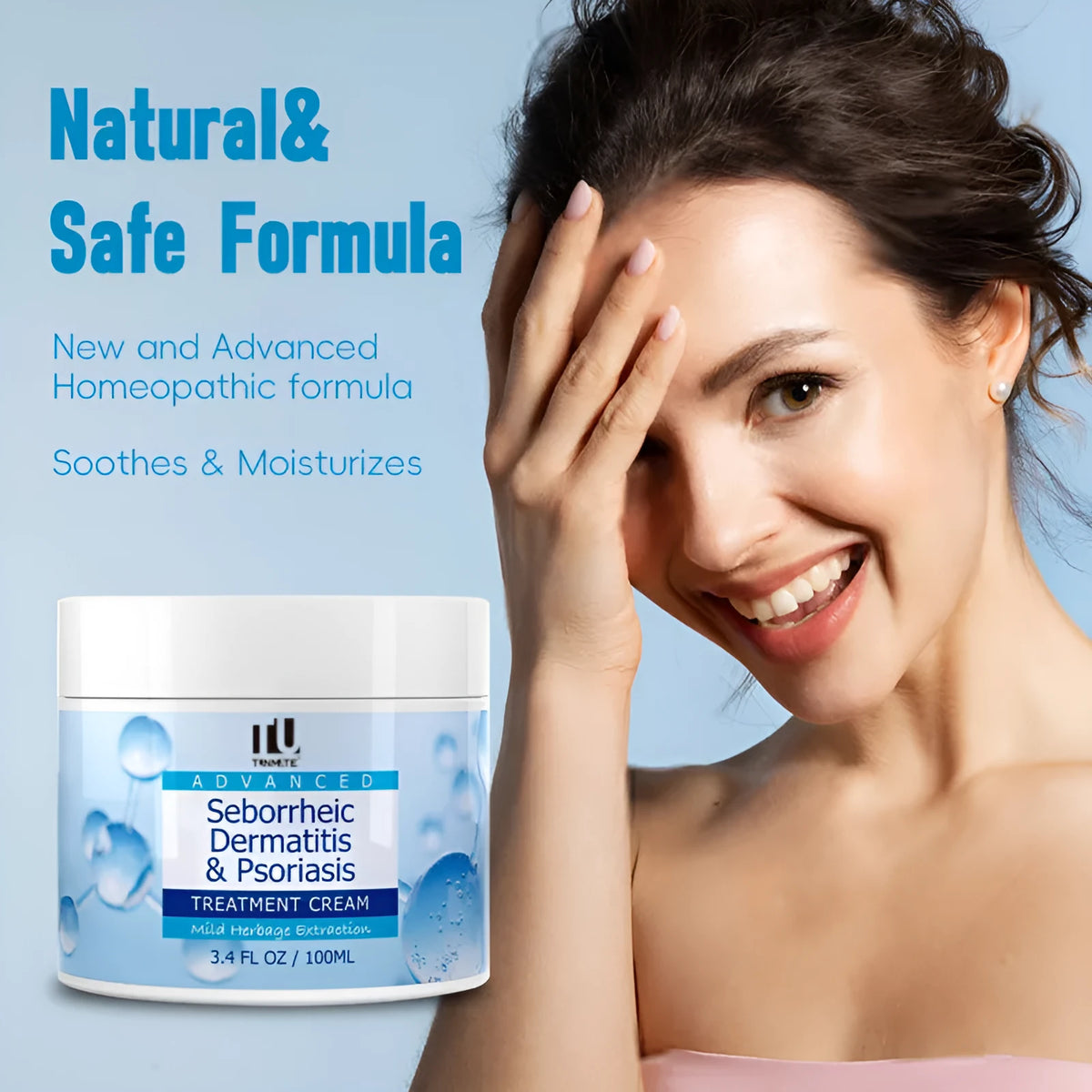 Herbal extraction treatment cream for seborrheic dermatitis and psoriasis, 100ml and 150g