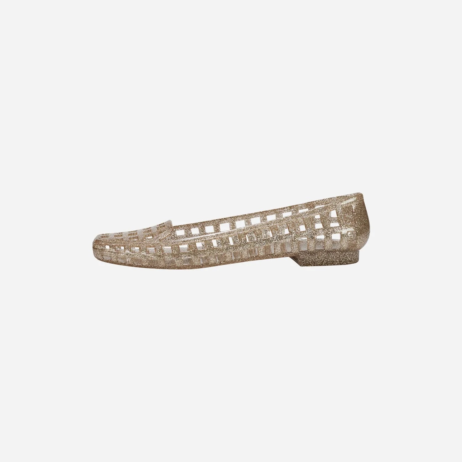 Square toe PVC gel sliders in transparent colour with slip-on design for outdoor leisure wear