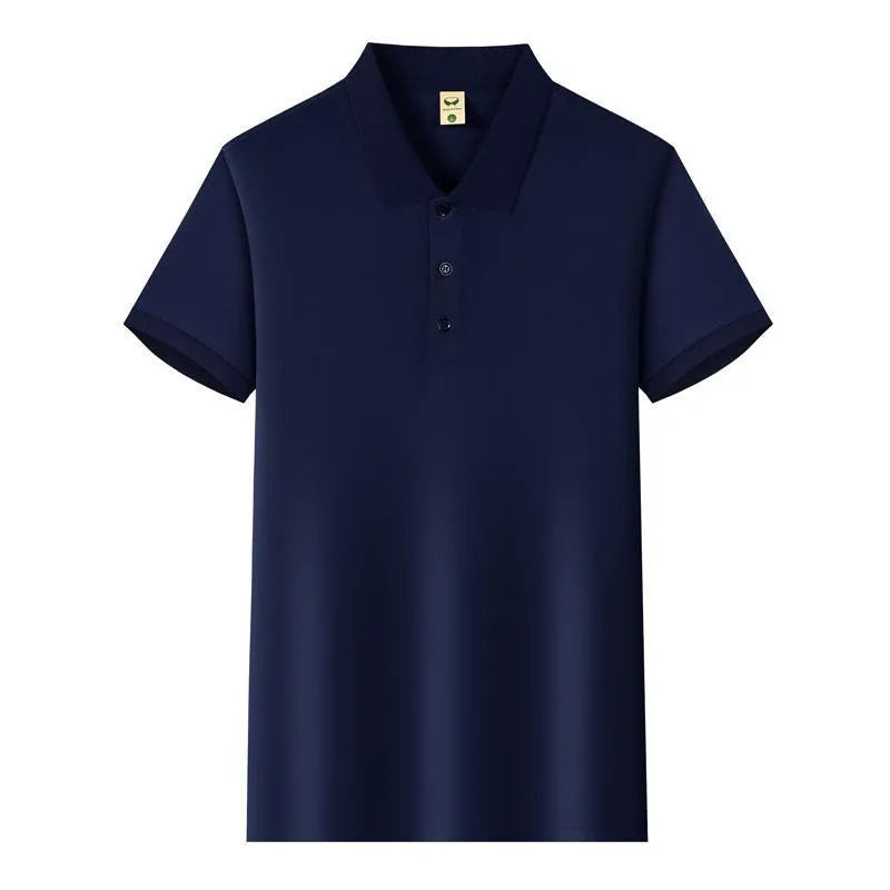 Men's short sleeve lapel business shirt in Ice Silk fabric available in multiple colours
