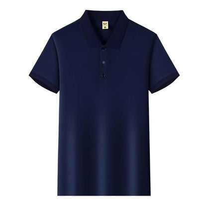 Men's short sleeve lapel business shirt in Ice Silk fabric available in multiple colours