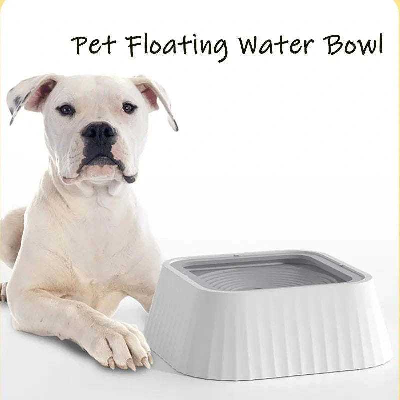 Portable floating water bowl for pets, designed to prevent splashing and keep mouths dry