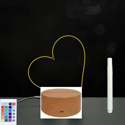 3D acrylic LED message board on black ABS base, 96cm x 40cm, with touch colourful lights and stylus