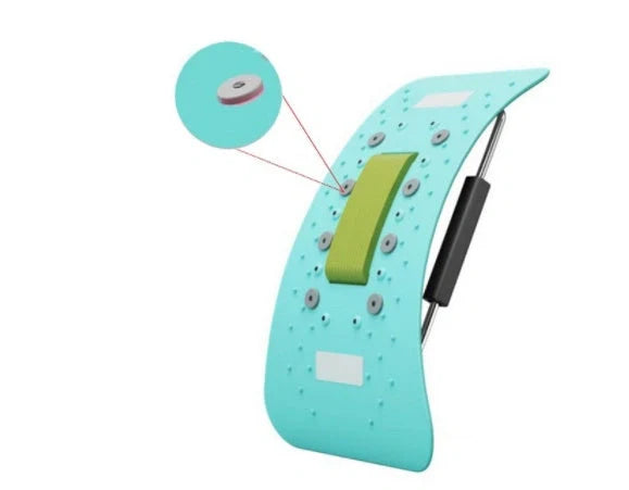 Adjustable Back Cracker Spine Board in pink and green for lumbar and neck support