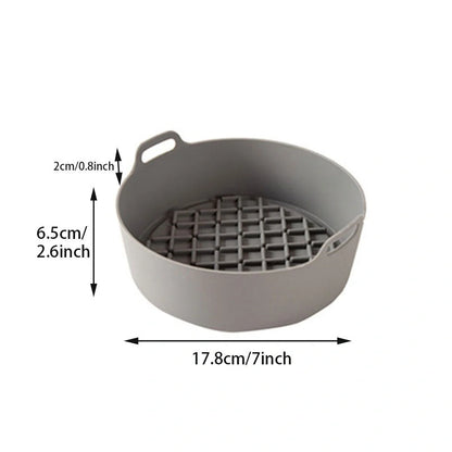 Reusable silicone air fryer pot liners in various colours and sizes
