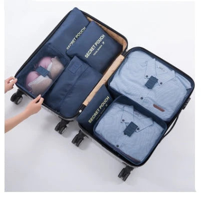High-quality 6-in-1 waterproof travel organizer cubes in various colors for efficient packing and organization
