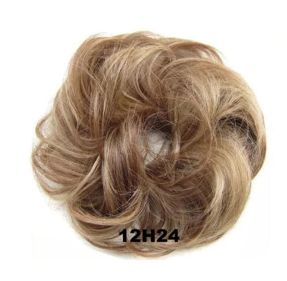 Hair ring wig in various colours from 1# to Burg, showing synthetic fibres and natural hairline for temporary styling