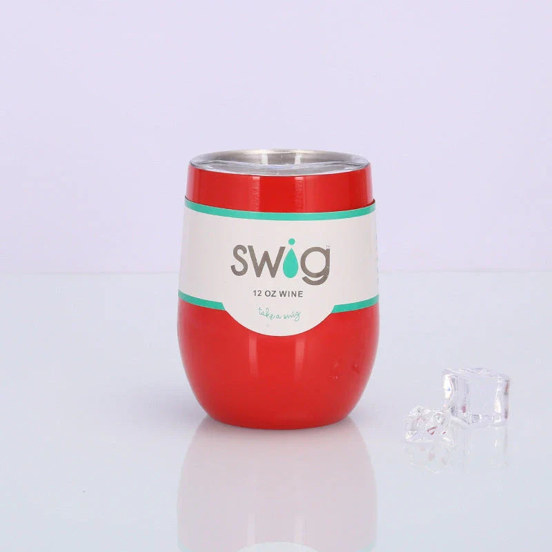 Insulated Stainless Steel Wine Tumbler - 12oz Double-Wall Vacuum Cup in Various Colors