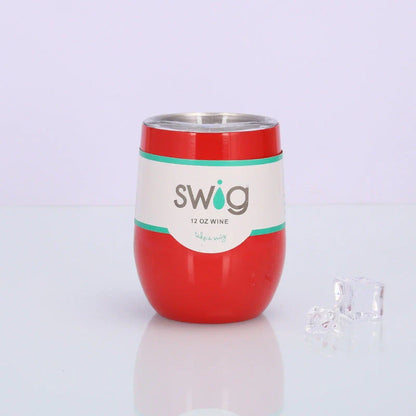 Insulated Stainless Steel Wine Tumbler - 12oz Double-Wall Vacuum Cup in Various Colors