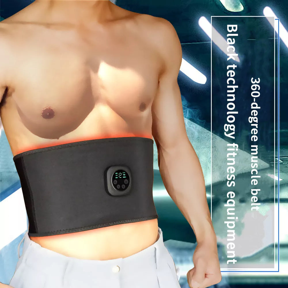 Smart Digital Display Fitness EMS Belt for abdominal training with USB charging