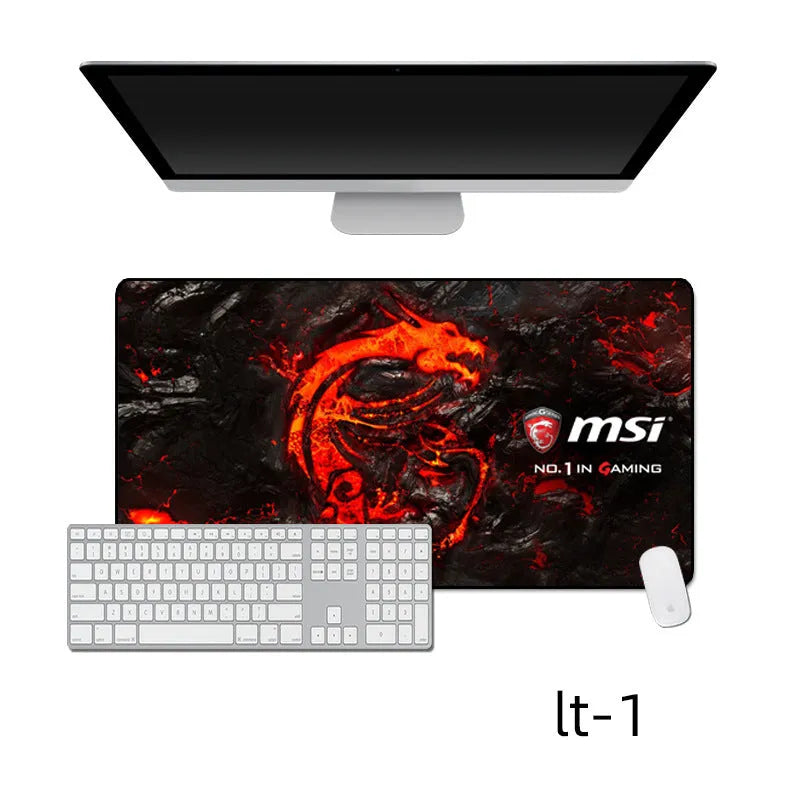Thicken Custom Overlocked Oversized Mouse Pad Large Cloth Surface Non-Slip Rubber Base Washable Locking Edge 2mm 3mm Thickness Multiple Sizes 30x60cm to 40x90cm