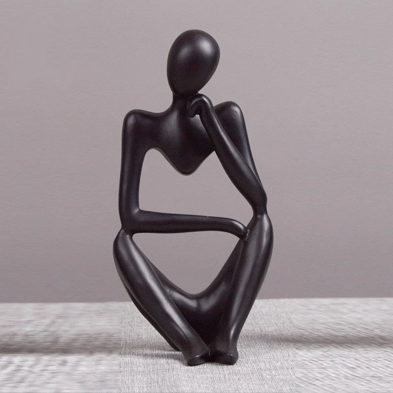 Handmade thinker statue abstract figure sculpture in premium resin