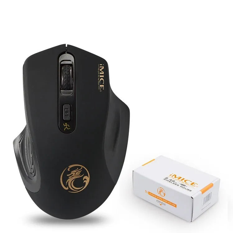 2.4G wireless USB optical mouse, 1600dpi, four-way roller, ergonomic, 100-120mm, Black Green Grey Red