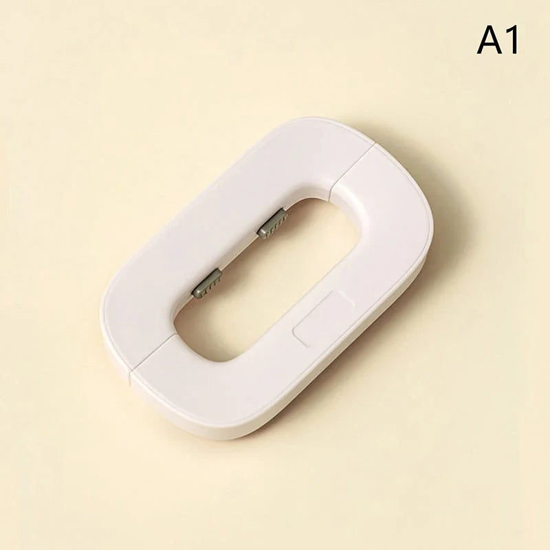 Child safety refrigerator lock for baby-proofing cabinets in white and grey