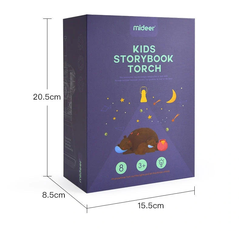 Blue multifunctional children's night lamp with story projector for early education