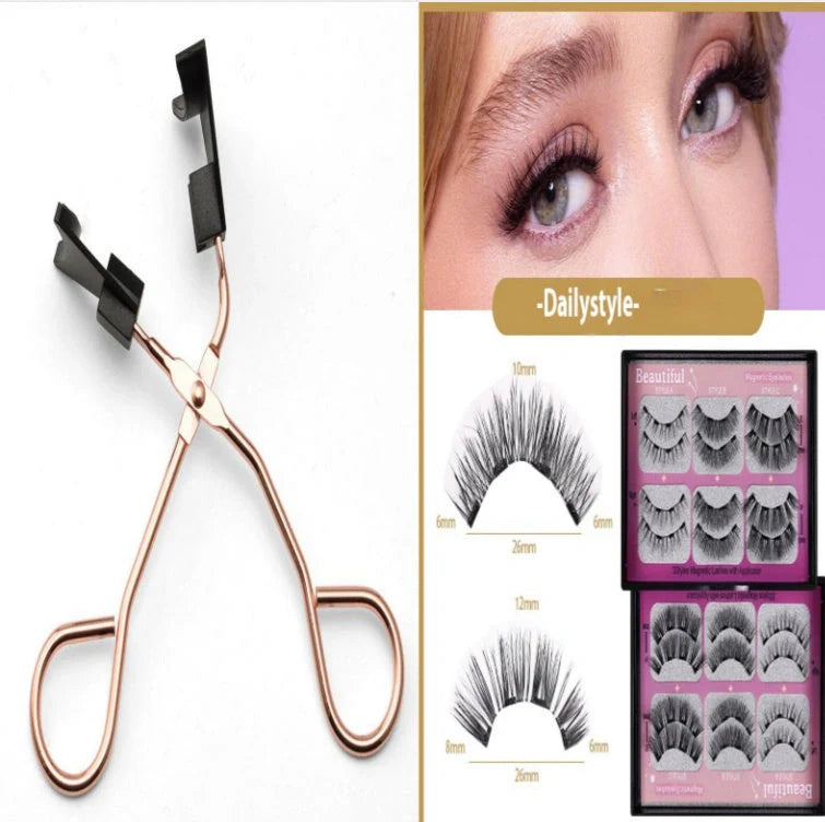 Quantum magnetic eyelash curler tool with 10.5cm length and rose red colour for applying magnetic lashes