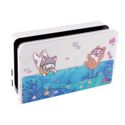 Pawdiary Nintendo Switch Oled protective case in submarine exploration colour design with TPU and PC construction