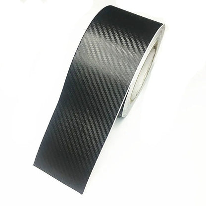 Matte black carbon fibre pattern adhesive roll for car door sill protection