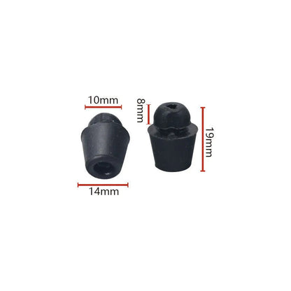 Ten automotive rubber shock absorption buckles in X16 colour for vibration damping