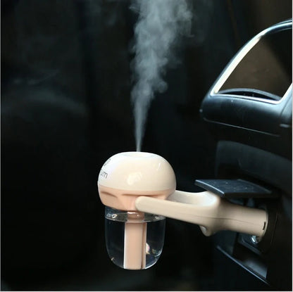 Compact car humidifier with essential oil diffuser and air purifier in various colours