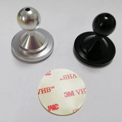 Aluminum alloy universal instrument panel mounting base plate in silver or black finish