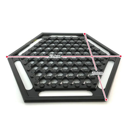 Abalone family board game with marble pieces on a wooden game board