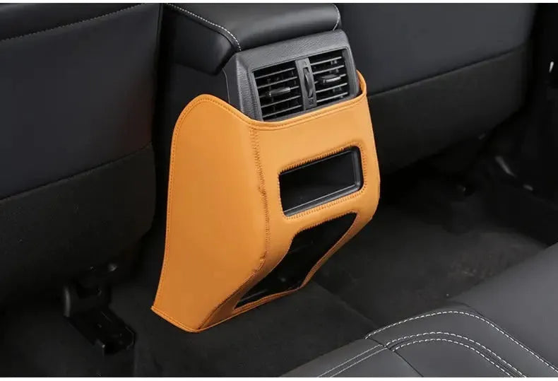 Three-piece anti-kick pad set for Outlander car seat leather protection