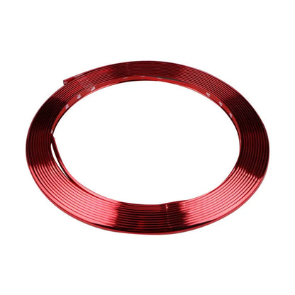 Electroplated purple wheel hub trim sticker roll measuring 10 cm wide