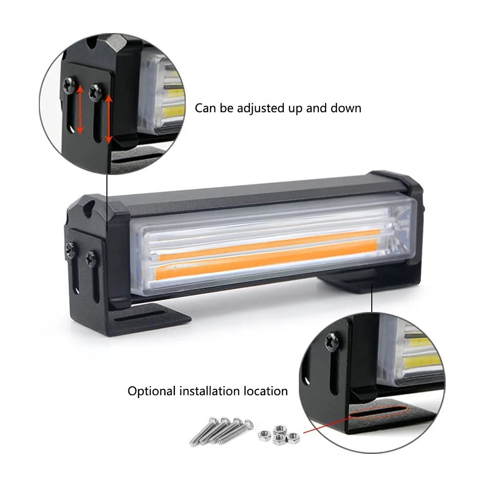 Yellow 208 Model 160mm net strobe warning light with COB LED for vehicle towing
