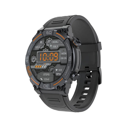 MG02 smart watch in black colour with Bluetooth calling and health monitoring features