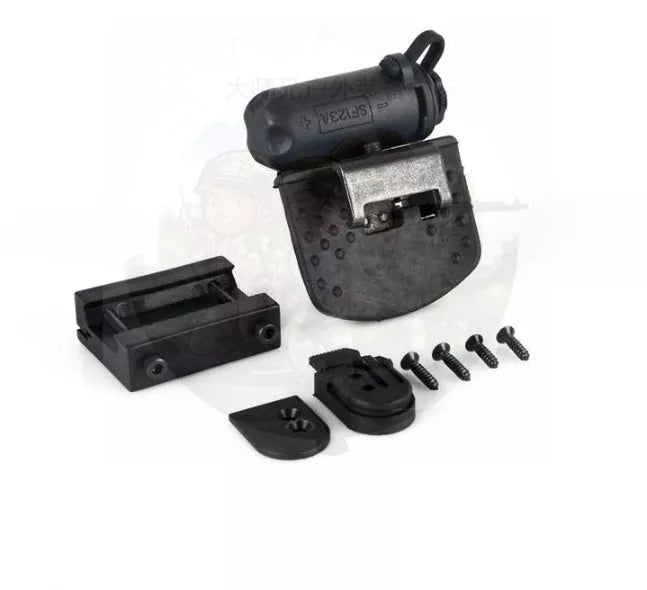 Element second generation tactical helmet lamp in black and sand colours with multiple LED options