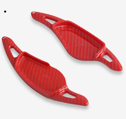 Carbon fibre steering wheel paddle shifters in various finish options for car interior modification