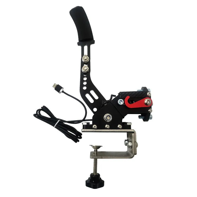USB handbrake controller for PC racing games with aluminium and stainless steel construction