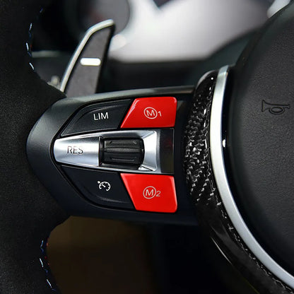 BMW steering wheel M1 M2 mode button accessories in red and blue colour options